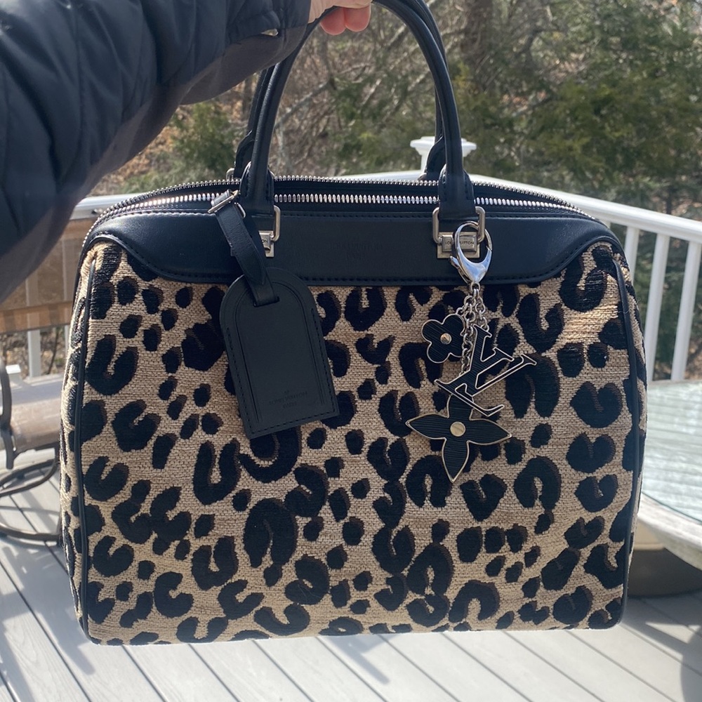 Louis Vuitton Leopard Print Speedy30 Stephen Sprouse. The charm not included
